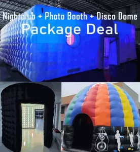 3 Pack Deal – Nightclub, Photo Booth, Disco Dome